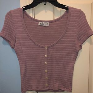 Buttoned Crop Hollister Top
